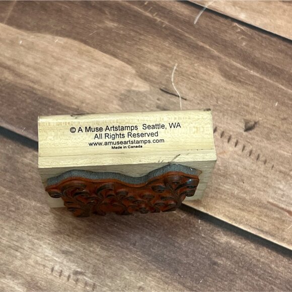 RARE A MUSE 7-4093F SEAWEED WOOD MOUNTED RUBBER STAMP AQUATIC PLANT - Picture 3 of 4